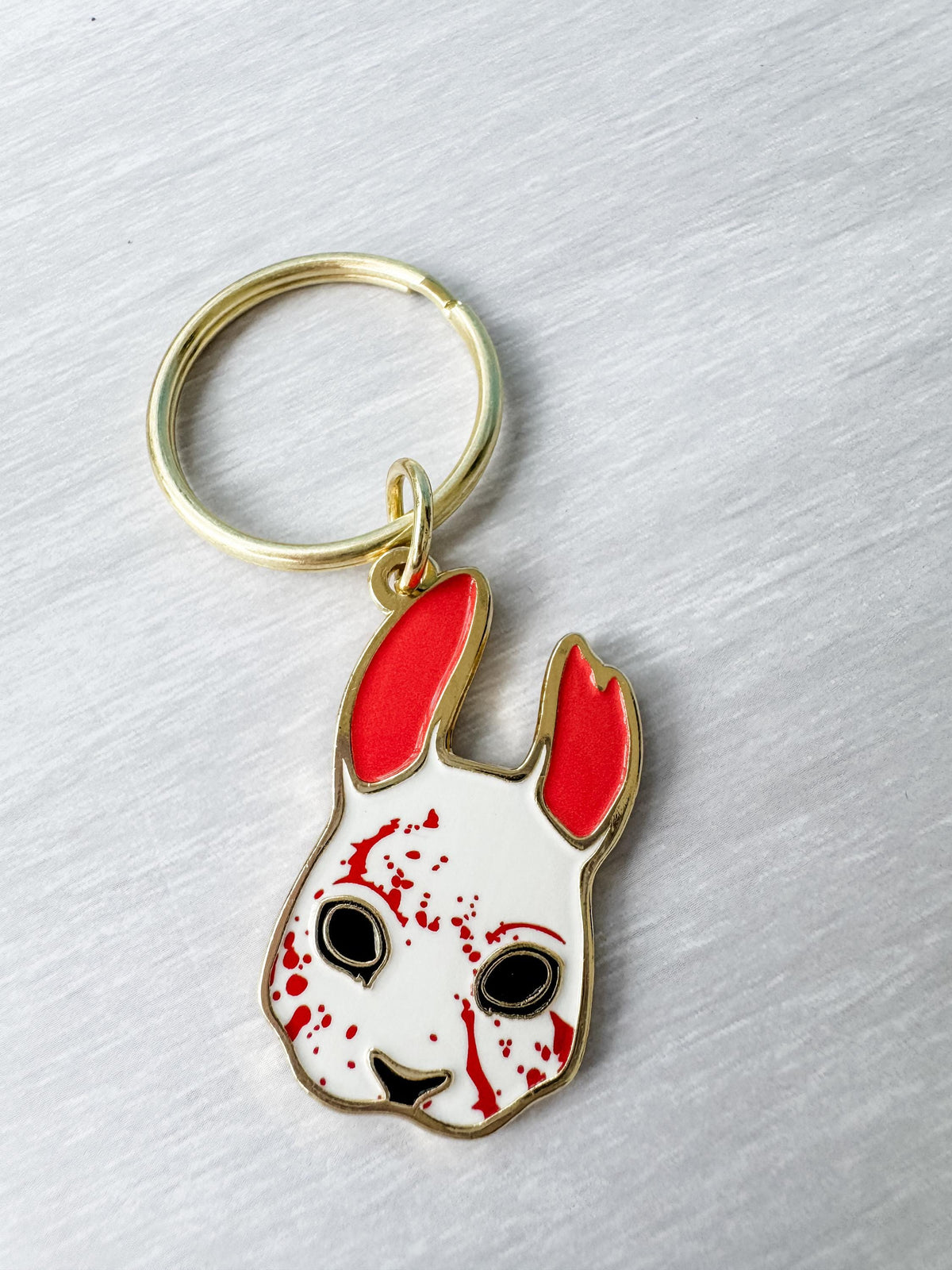 Huntress Mask | DBD Enamel Metal Keyring | Inspired by Horror Video Game Dead By Daylight