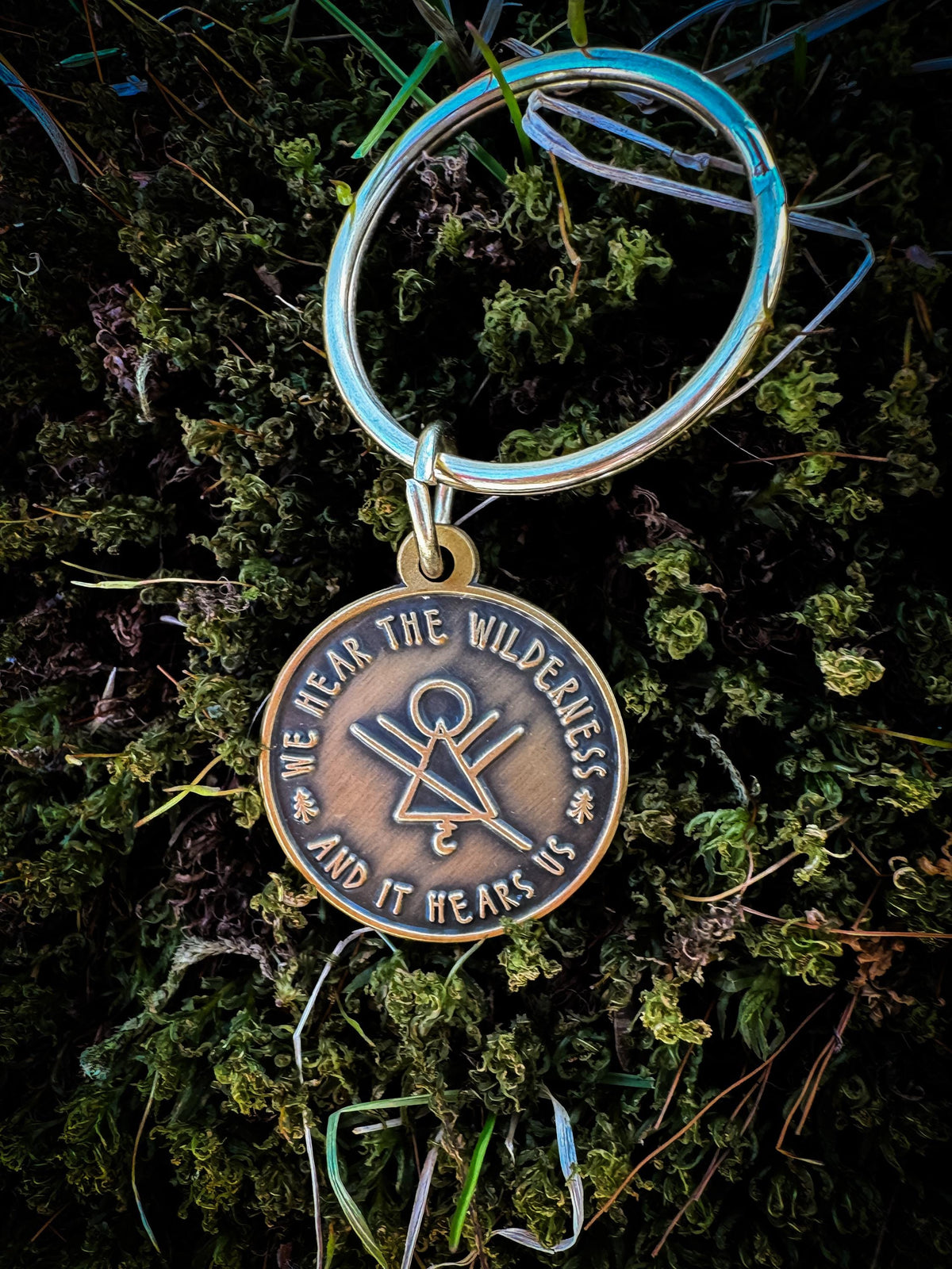 We Hear The Wilderness & It Hears Us | Yellowjackets Symbol Antique Metal Keyring | Inspired by Horror TV Show