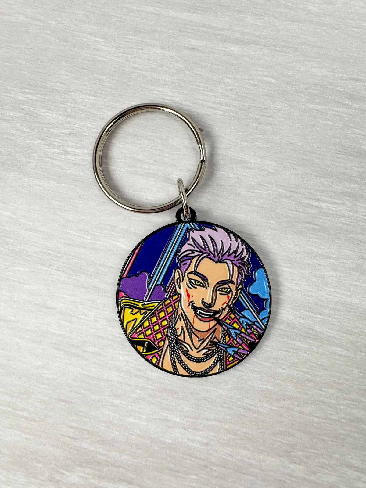 Hak Ji-Woon 학지운 The Trickster Inspired Enamel Keyring | Horror, Killer, DBD, Dead by Daylight