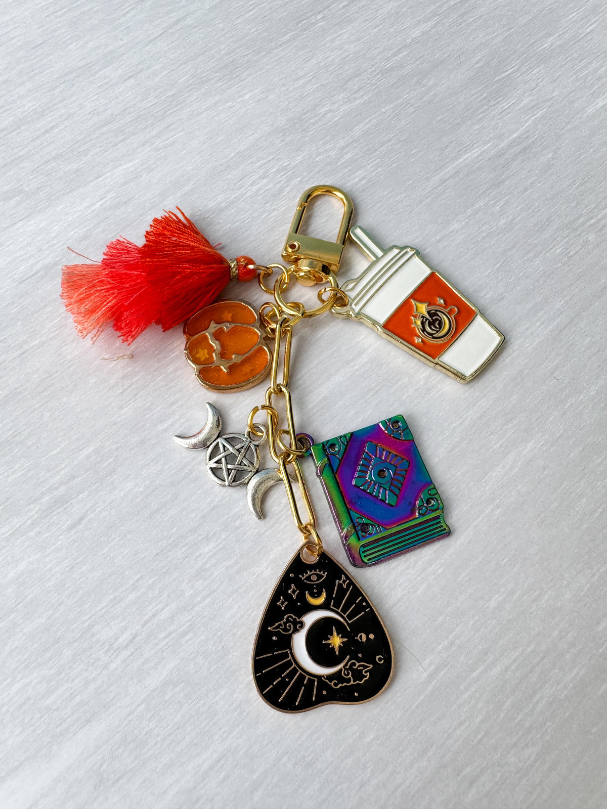 Mikaela Reid Inspired Bag Charm | Witchy Lunar Symbols, Moonstone Cafe, DBD, Dead by Daylight