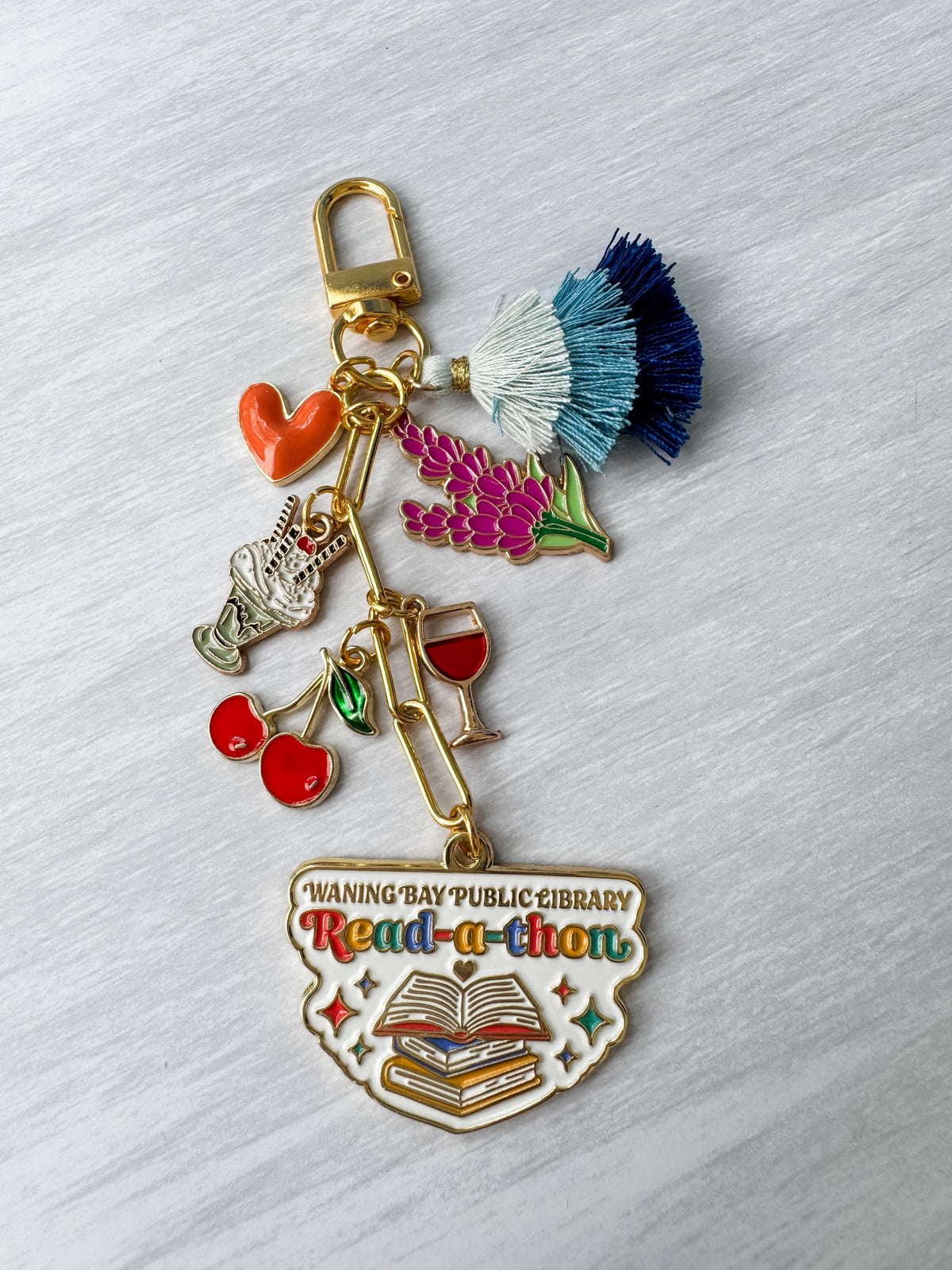 Funny Story Bag Charm | Emily Henry Inspired, Lavender, Wine, Read-a-thon