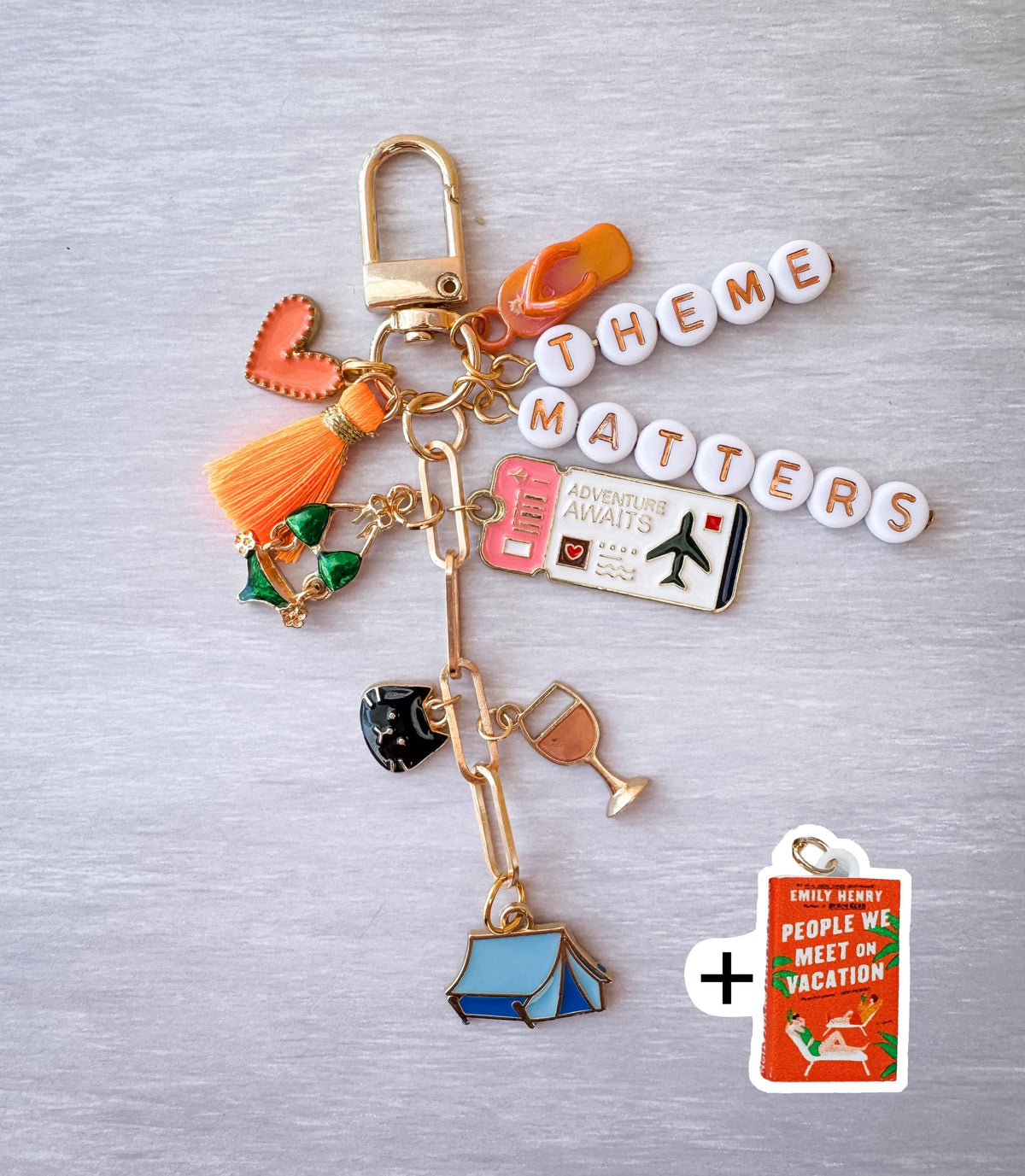People We Meet On Vacation Bag Charm | Inspired by Emily Henry’s book | PWMOV