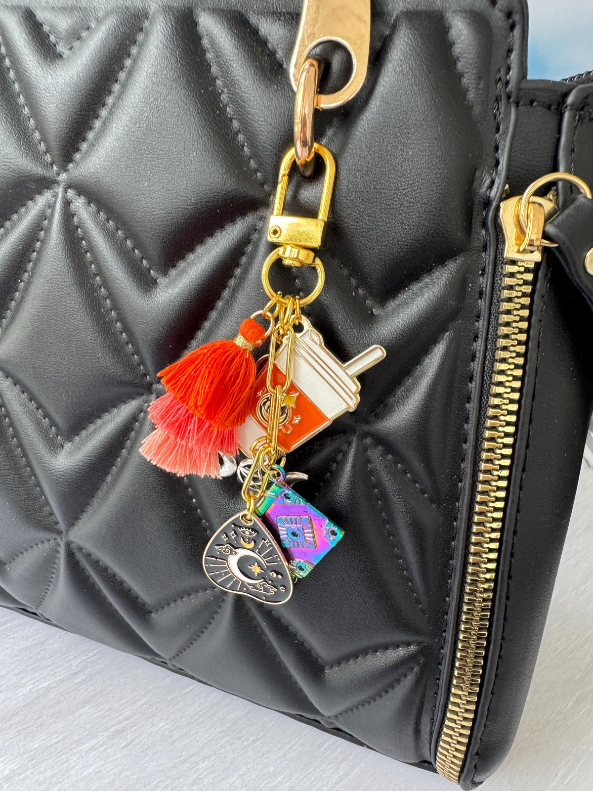 Mikaela Reid Inspired Bag Charm | Witchy Lunar Symbols, Moonstone Cafe, DBD, Dead by Daylight