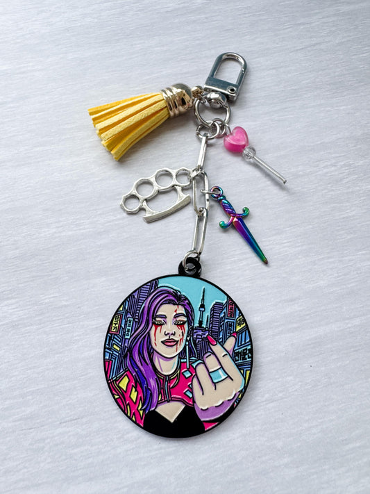 MiNA The Trickster Inspired Bag Charm | Horror, Killer, DBD, Dead by Daylight