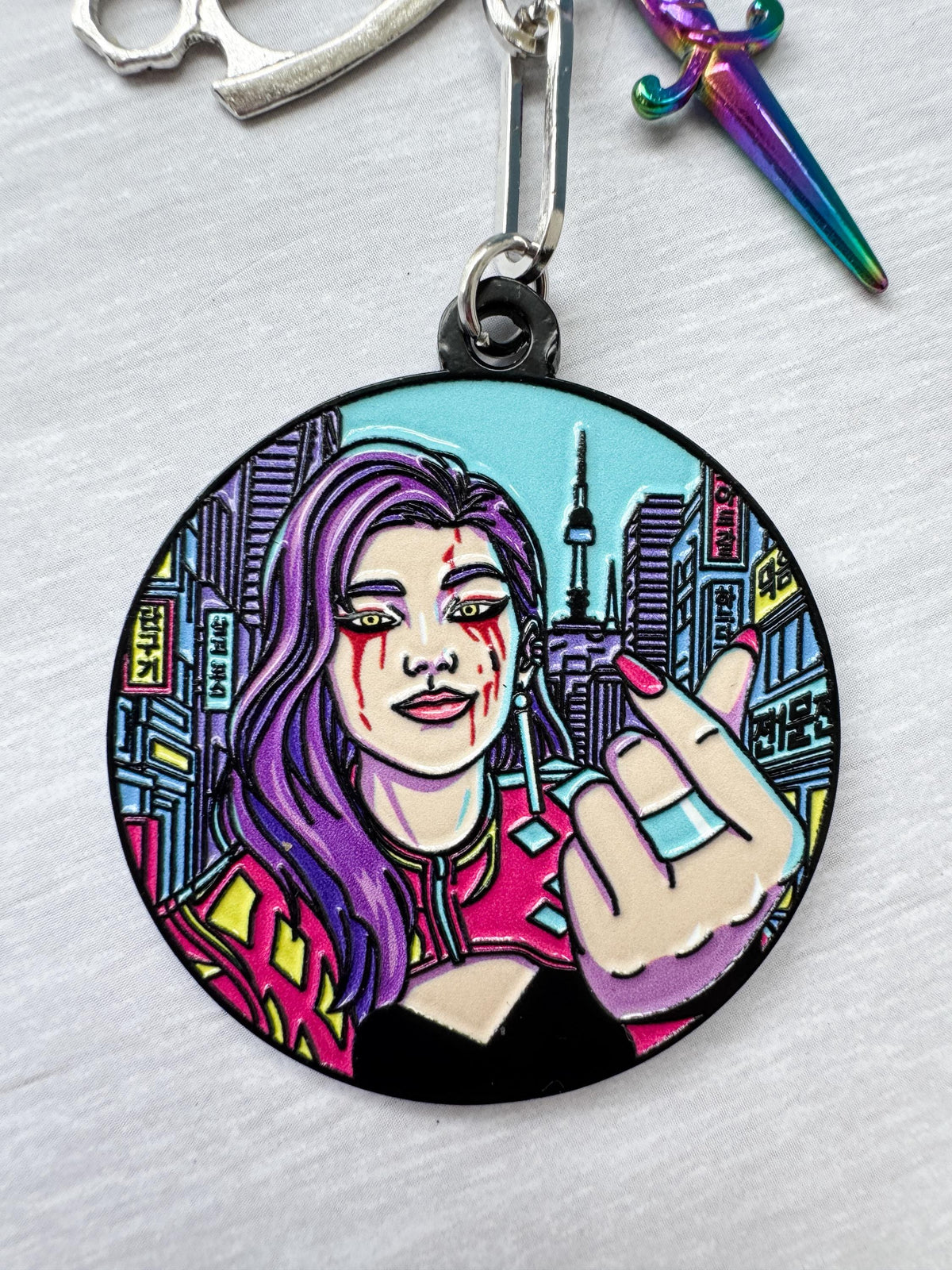 MiNA The Trickster Inspired Bag Charm | Horror, Killer, DBD, Dead by Daylight