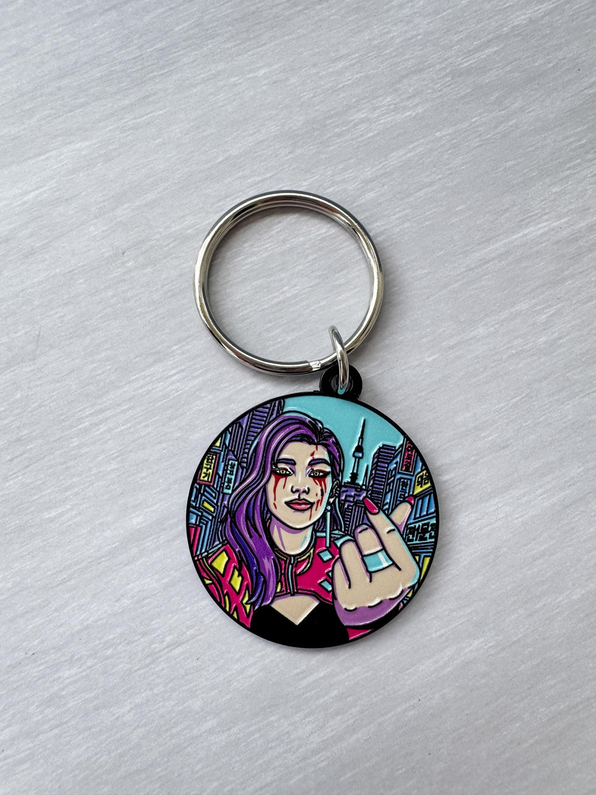 MiNA The Trickster Inspired Enamel Keyring | Horror, Killer, DBD, Dead by Daylight