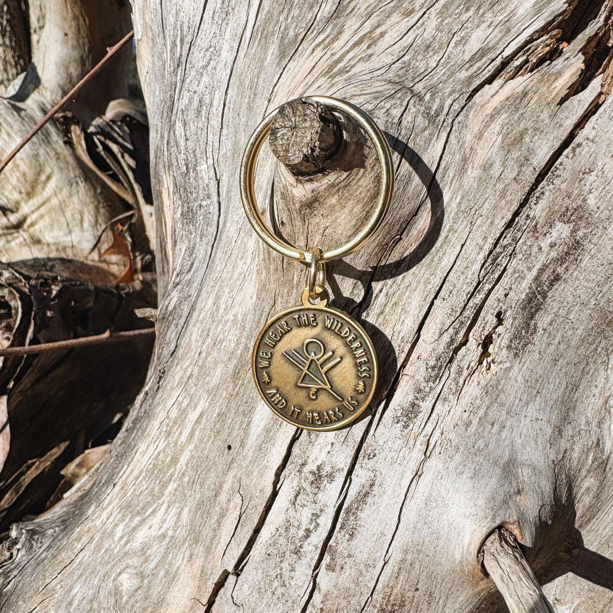 We Hear The Wilderness & It Hears Us | Yellowjackets Symbol Antique Metal Keyring | Inspired by Horror TV Show
