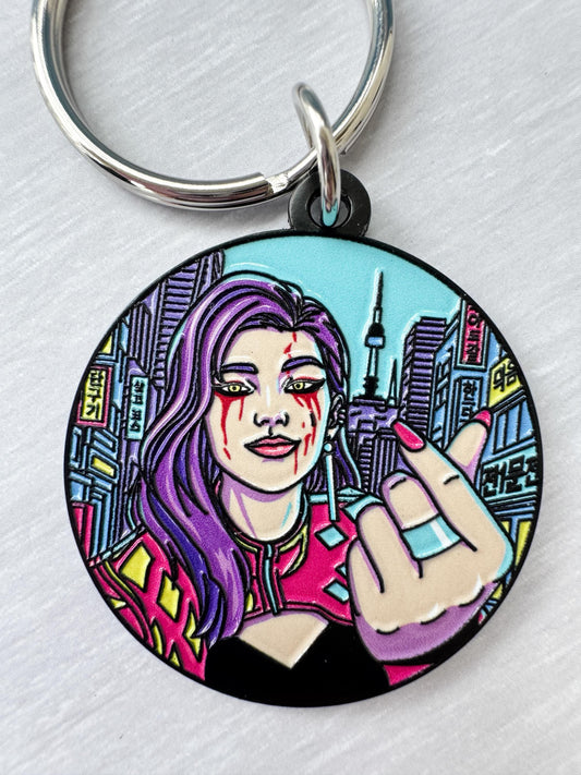MiNA The Trickster Inspired Enamel Keyring | Horror, Killer, DBD, Dead by Daylight