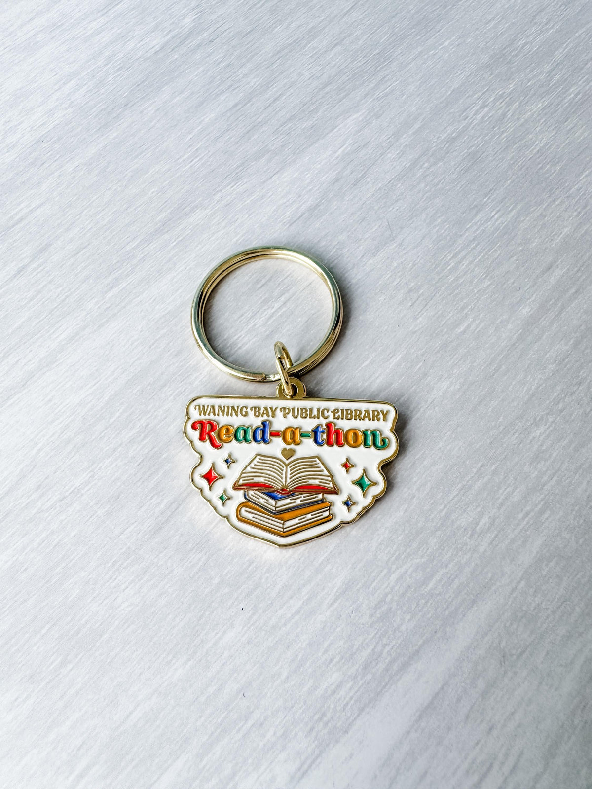 Read-a-thon Metal Enamel Keyring | Inspired by Emily Henry’s book Funny Story